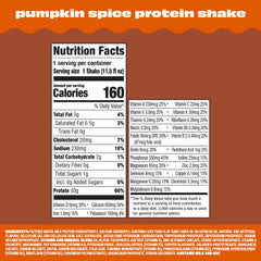Premier Protein bottle close-up label highlighting nutrition facts and flavor