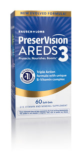 PreserVision bottle front packaging showing product identity and convenience