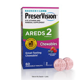 PreserVision front box showing product branding and mixed berry chewables benefit clarity