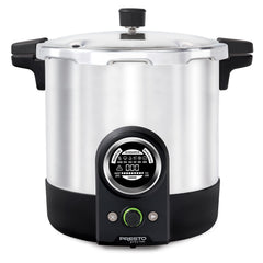 Presto LED control panel with clear prompts for easier canning