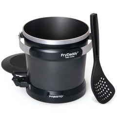 Presto FryDaddy hand scoop and swing-up handle for easy serving benefit