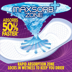 Prevail close-up of pad core highlighting MaxSorb Gel absorbency benefit