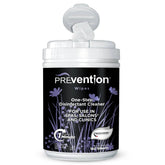 Prevention front canister showing brand and easy dispensing for fast cleaning