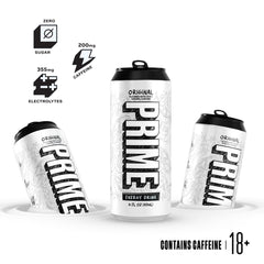 PRIME HYDRATION close-up of carbonation and texture benefit: refreshing, crisp mouthfeel