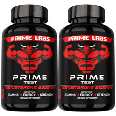 Prime Labs front packaging showing supplement bottle and benefits