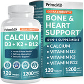 PrimeMD front bottle view showing vegan calcium supplement and clean packaging design