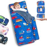 PRIMLECT front view folded nap mat showing compact carry and portability