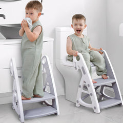 PRIMLECT front view showing seat on toilet for stable potty training