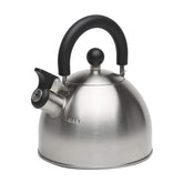 Primula kettle front view showing sleek brushed stainless steel benefit durable style