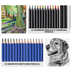 PRINA graphite pencils arranged displaying graded leads for precise shading and control