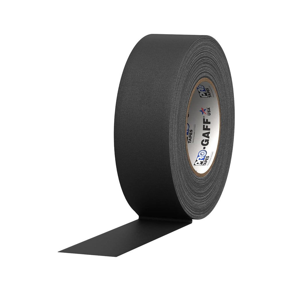 Pro Gaffer front packaging showing black 2-inch roll and brand advantage