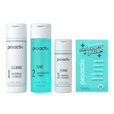 Proactiv front packaging 60-day kit showing contents and benefit of complete routine