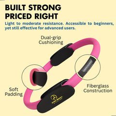 ProBody Pilates ring used under knees during bridge showcasing targeted glute activation