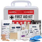 ProHeal front view of the plastic first aid case showing compact design and secure latches