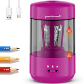 prolixity magenta front view showing pencil inserted and quick sharpening benefit