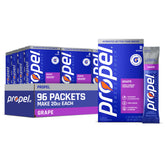 Propel grape front packaging showing 96-stick bundle and benefits