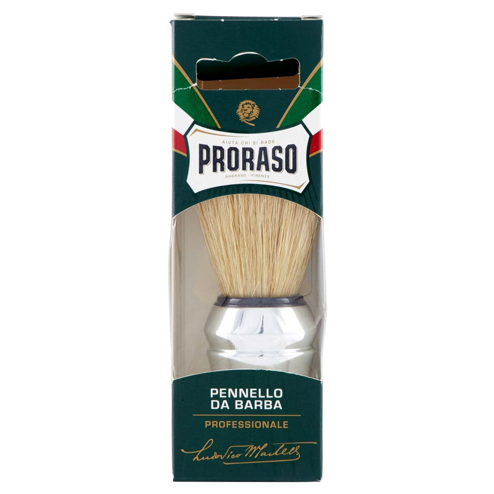 Proraso front view brush showing full head for faster lathering