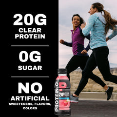 Protein2o bottle in gym locker showing post-workout recovery convenience