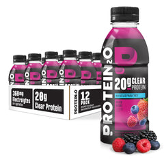 Protein2o front bottle view showing Mixed Berry flavor and convenience