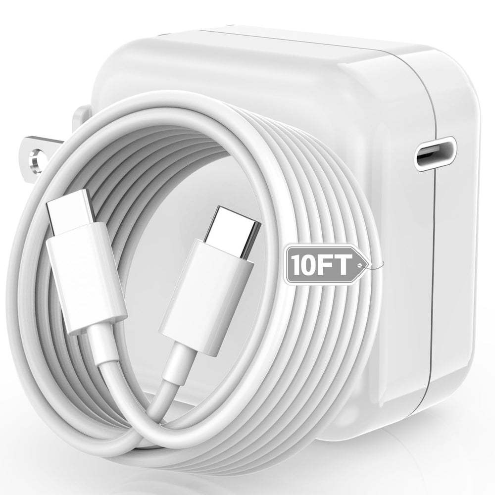ProTVSolutions front view of USB-C charger showing compact design and fast charging