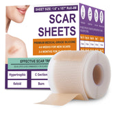 PSECICI front packaging showing scar sheets with clear product benefit