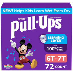 Pull-Ups front packaging showing size, count, and features for quick identification