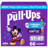 Pull-Ups front packaging showing product count and size, clear purchase info