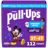 Pull-Ups front pack shows size 3T-4T and motivates training