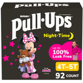 Pull-Ups front packaging showing girls night-time 92 count for reassurance