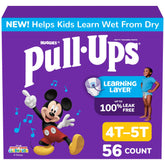 Pull-Ups front packaging shows size 4T-5T and 56 count providing clear product info