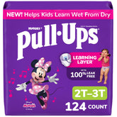 Pull-Ups front packaging showing count and Minnie Mouse for easy identification and motivation