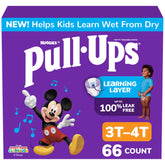 Pull-Ups front packaging showing size and 66-count for clear purchase info