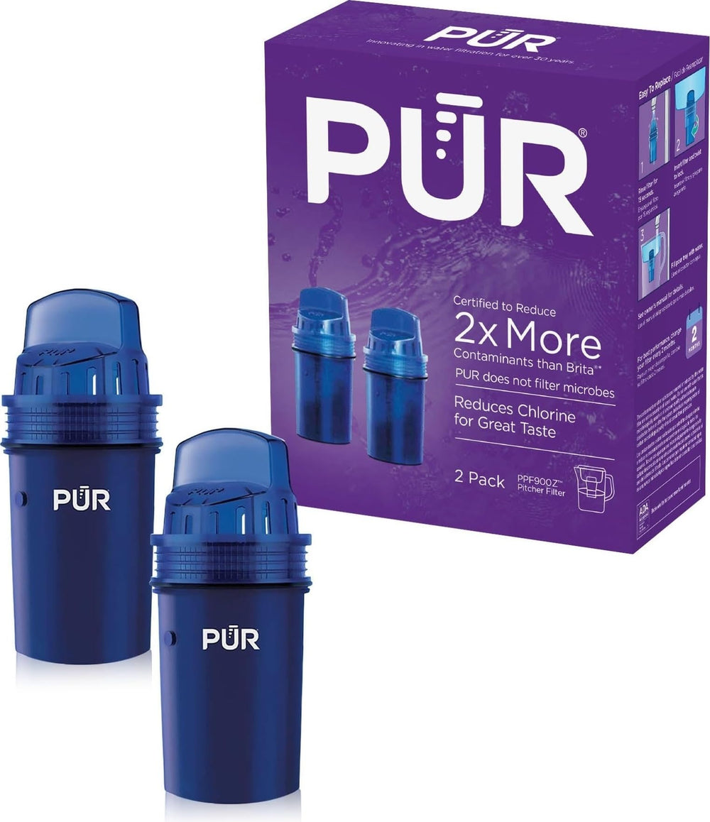 PUR filter front packaging showing two-pack and 4-month value benefit