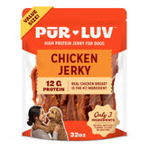 Pur Luv front packaging showing 32 oz bag and real chicken benefit