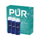 PUR front packaging showing three replacement filters and product information for confidence