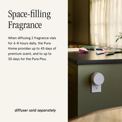 Detail of refill liquid texture signaling Pura’s concentrated long-lasting scent