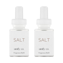 Pura cartridge two-pack front view showing Salt scent benefits