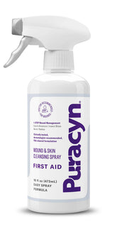 Puracyn front label on 16 oz bottle showing brand and usage benefits