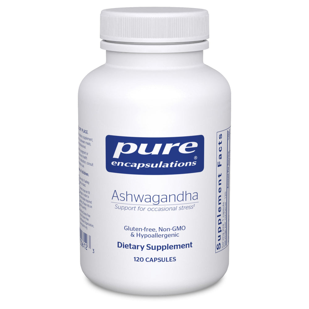 Pure Encapsulations front bottle showing product and clean packaging benefit