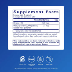 Pure Encapsulations capsule close-up revealing texture and consistent formulation quality