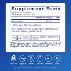 Pure Encapsulations single CoQ10 capsule close-up highlighting hypoallergenic purity