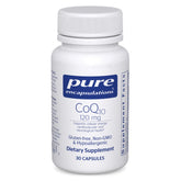 Pure Encapsulations front packaging showing CoQ10 bottle and clear labeling for reassurance
