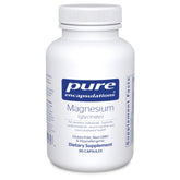 Pure Encapsulations bottle front view showing clean magnesium glycinate label and benefits