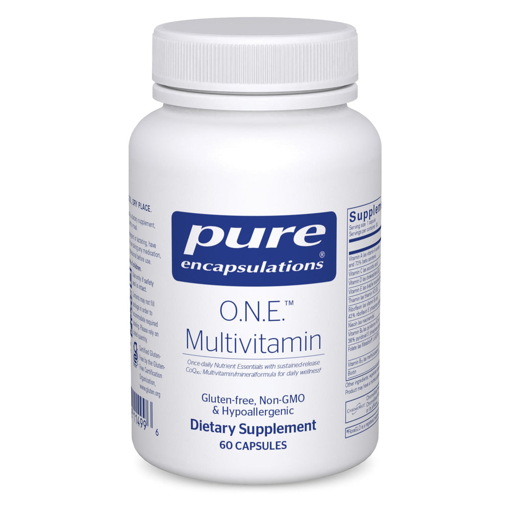 Pure Encapsulations front packaging shows bottle and label for clarity