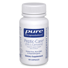 Pure Encapsulations Peptic-Care front packaging showing bottle for gastric support