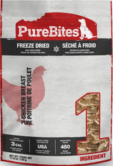 PureBites front packaging showing 100% chicken and clear ingredient benefit