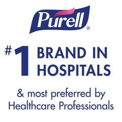 PURELL 1L bottle next to common objects showing size and capacity benefit