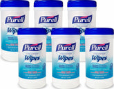 PURELL canister front view showing brand and clean scent, convenient access