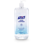 PURELL pump bottle front view showing label and clear brand reassurance