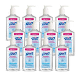 PURELL pump bottle front view showing brand and pump, promotes visible hygiene